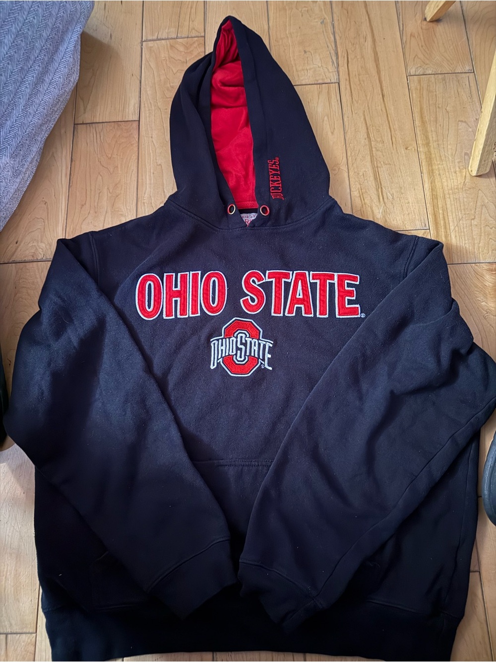 Ohio State Varsity Authentic Apparel Jacket - Black & Red